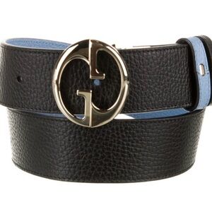 GUCCI | GG 1973 Pattern Leather Logo Belt - Reversible